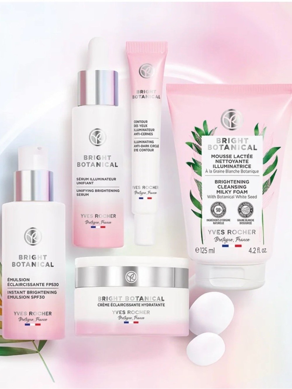 Yves Rocher White Botanical Hydrating Cream - Light Pink & Silver